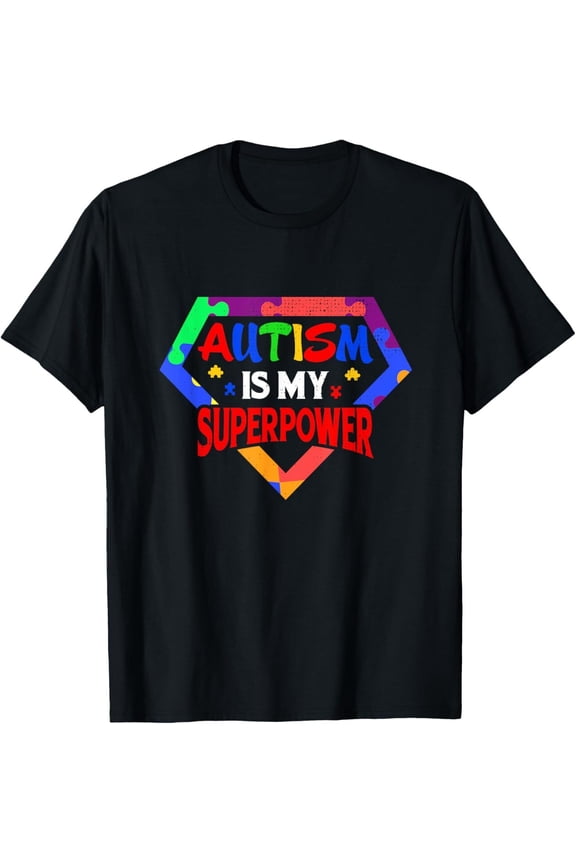 Autism Is My Super Power Superhero Boy Autism Awareness T-Shirt