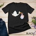 thumbnail image 1 of Sam Soft Baby Shower Stork Unisex T-Shirt Unisex Cotton Tee, 1 of 5