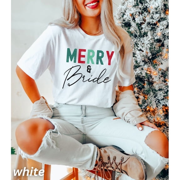 Sam Soft Bachelorette Party, Bachelorette Party Shirts, Merry and Bride, Bride Shirt, Winter Bachelorette, Winter Wedding