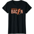 thumbnail image 1 of Sam Soft Bacon Lovers Fun Cool Powered By Bacon T-Shirt, 1 of 5