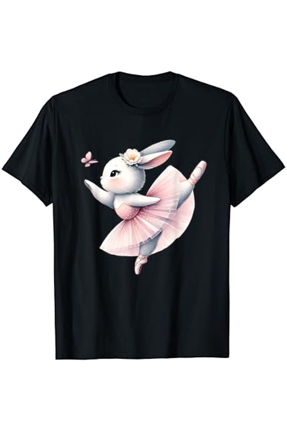 Ballerina Bunny Performance Ballet Rabbit Tutu Girl T-Shirt Full Size S-5Xl