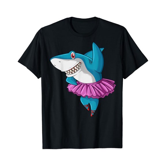Sam Soft Ballerina Shark Ballet Dancer Shark Tutu Dance Party T-Shirt Full Size S-5Xl