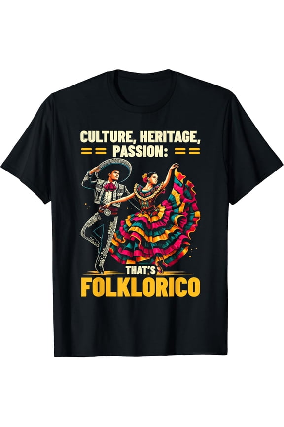 Ballet Folklorico Dancer Mexico Traditional Mexican Dance T-Shirt Full Size S-5Xl