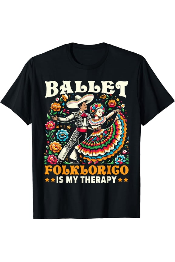 Ballet Folklorico Dancer Mexico Traditional Mexican Dance T-Shirt Full Size S-5Xl