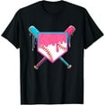 thumbnail image 1 of Sam Soft Baseball Bat Home Plate Drip Game Day Baseball Boy Girl T-Shirt, Gift For Friend, Full Size S-5Xl, 1 of 5