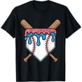 thumbnail image 1 of Sam Soft Baseball Ice Cream Drip Baseball T-Shirt Unisex Cotton Tee Full Size S-5Xl, 1 of 5