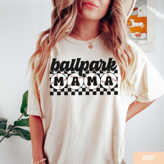 Sam Soft ® Baseball Shirt, Ballpark Mama Shirt, Sports Mom Shirt, Mothers Day Gift, Cute Baseball Mama Tee, T-ball Mom, Retro BaseballFull Size S-5XL