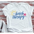 thumbnail image 1 of Sam Soft Beach Therapy White Short Sleeve T-Shirt Unisex Cotton Tee, Full Size S-5XL, 1 of 4