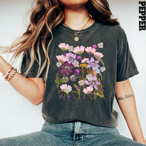 Sam Soft Beautiful Flower Shirt, Flower T Shirt, Vintage Floral Shirt, Flowers Shirt, Women Shirt, Gift for Grandma, Gift for Mom All Size S-5XL