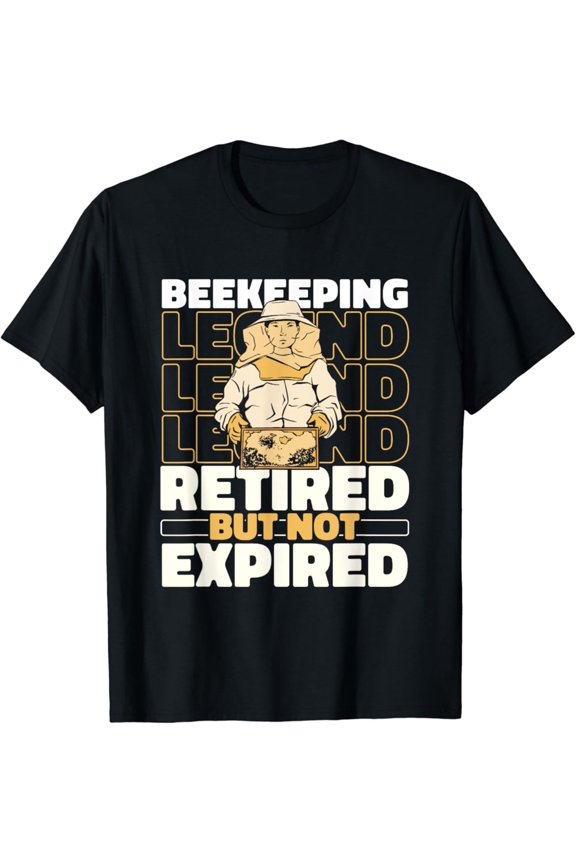 Beekeeping Retired Bee Honeycomb - Honey Beekeeper T-Shirt, Gift For Friend, Full Size S-5Xl