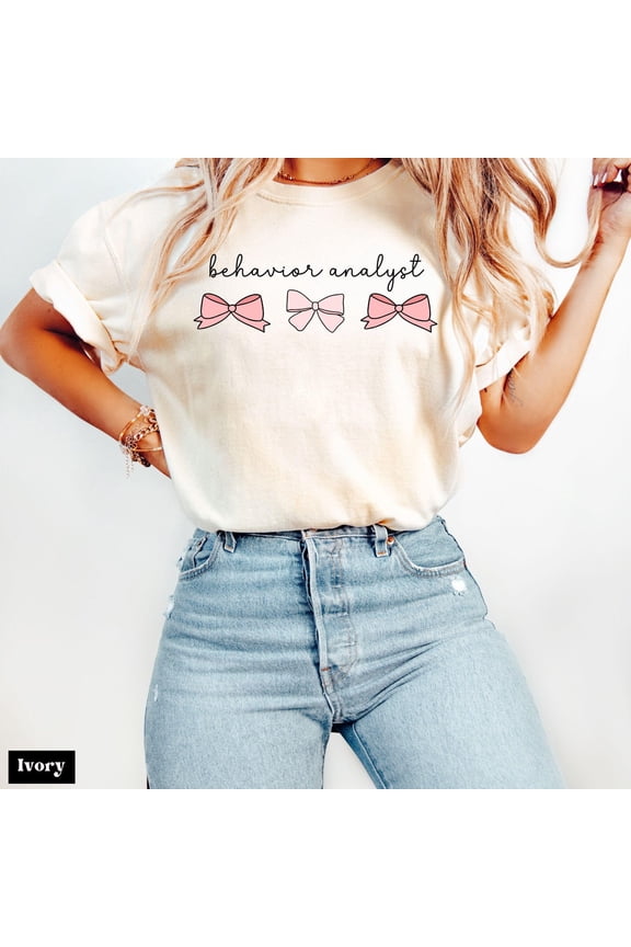 Behavior Analyst Shirt, Coquette Pink Bows, Board Certified Behavior Analyst Tee, Bcba, Analyst Graduation Full Size S-5XL