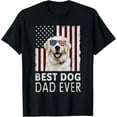 thumbnail image 1 of Sam Soft Best Dog Dad Ever White English Cream Golden Retriever USA T-Shirt, 1 of 5