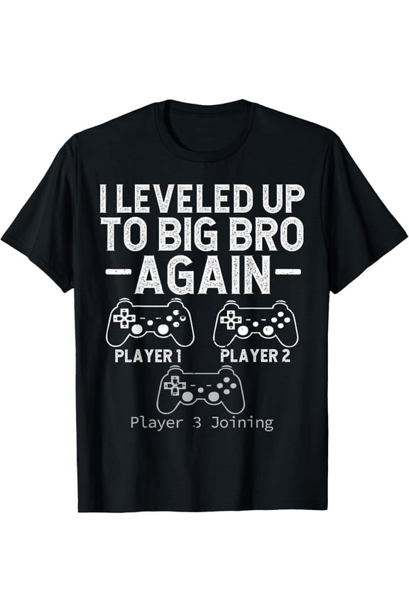 Big Brother Est 2025 I Leveled To Brother Up Again T-Shirt All Size S-5XL
