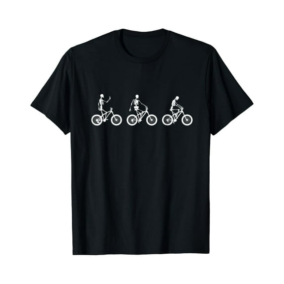 Sam Soft Bike Riding Skeletons T-shirt Cycling Tee for Bikers