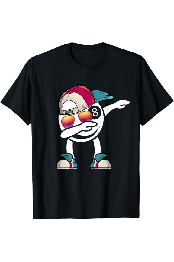 Billiard 8-Ball Pool Billiard Ball Dabbing Dance - Billiards T-Shirt Unisex Cotton Tee Full Size S-5XL
