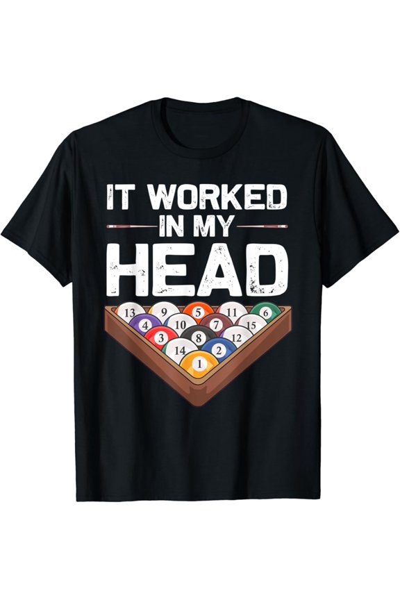 Billiards Design For Men Women Cue Sport Pool Player T-Shirt Unisex Cotton Tee Full Size S-5XL