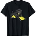 thumbnail image 1 of Sam Soft Black Labrador Retriever Tennis Ball Tennis Player Dog Lover T-Shirt Full Size S-5Xl, 1 of 5