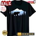 thumbnail image 1 of Sam Soft Black T-Shirt With Bear And Mountain Range Design Nature Lover Full Size S-5XL, 1 of 5