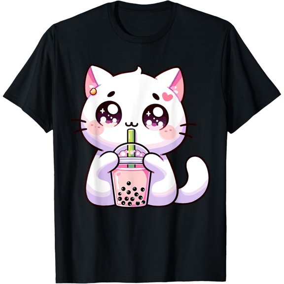 Sam Soft Boba Cat Boba Tea Bubble Tea Kawaii Cat T-Shirt