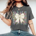 thumbnail image 1 of Sam Soft Boho Bow Shirt, Floral Coquette Shirt, Trendy Colorful Tortoise Shirt, Summer Beach Shirt, Girly Shirt, Soft Girl Aesthetic All Size S-5XL, 1 of 5