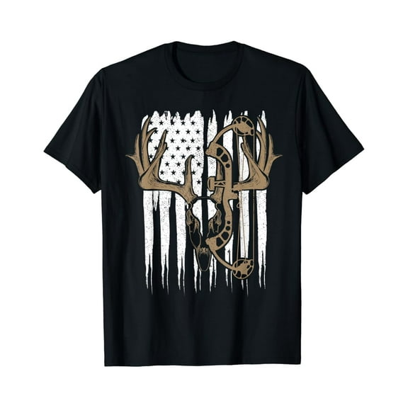 Sam Soft Bow Hunting Deer American Flag Archery Hunter Men Women Gift T-Shirt, Gift For Friend, Full Size S-5Xl