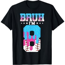 Sam Soft Bruh 8Th Birthday Boy Baseball Ice Cream Drip 8 Year Old Boy T-Shirt Full Size S-5Xl