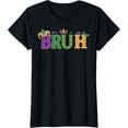 thumbnail image 1 of Sam Soft Bruh Mardi Gras Cute Design For Party Carnival Ladies' Crewneck T-Shirt Full Size S-5XL, 1 of 5