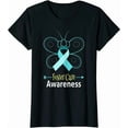 thumbnail image 1 of Sam Soft Butterfly Adoption Foster Care Ribbon Awareness Ladies' Crewneck T-Shirt All Size S-5XL, 1 of 5