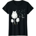 thumbnail image 1 of Sam Soft Cat Dandelion Amazing Flower Cat Lover Design Women Girls T-Shirt, 1 of 5
