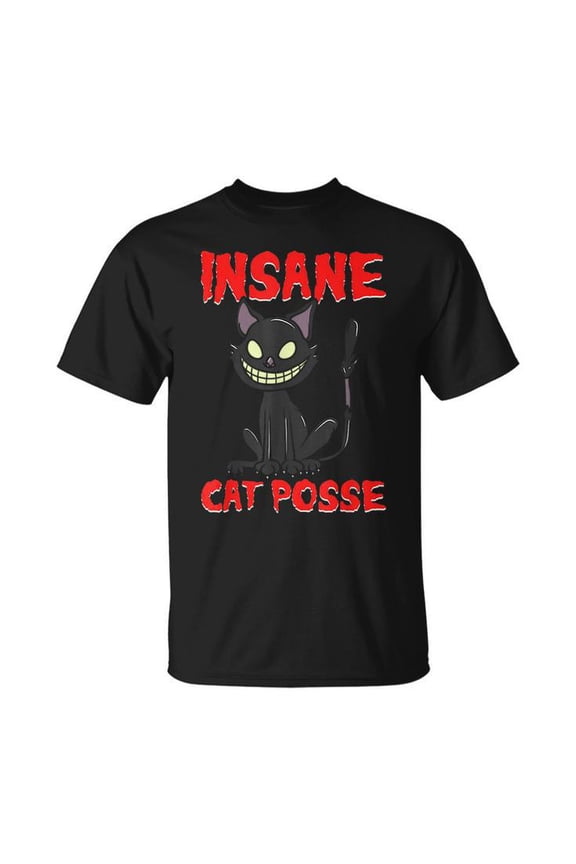 Cat Design Insane Cats Posse Scary Kitten Clown Horror Unisex T Shirt