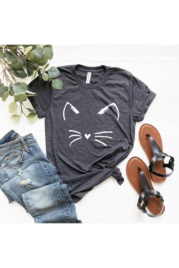 Cat Face Shirt, Cat Mom Shirt, Kitty Kitten Shirt, I Love Cats Animal Lover Shirt, Gift For Cat Owner Shirt, Cat Lover Shirt