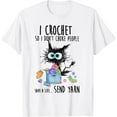 thumbnail image 1 of Sam Soft Cat I Crochet So I don't Choke People Save A Life Send Yarn T-Shirt, 1 of 4