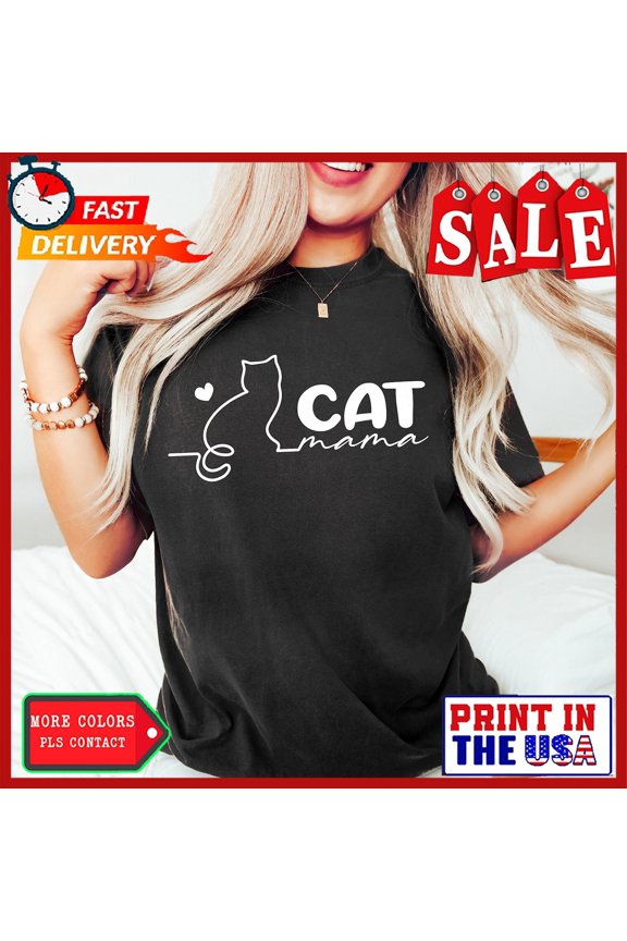Cat Mama Shirt, Cat Mom Shirt, Cat Shirt For Cat Mom, Cat Lover, Mother'S Day Gi