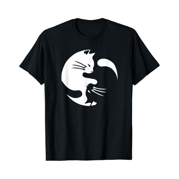 Sam Soft Cat Yin Yang Peace Loving Interconnected T-Shirt Gift Idea T-Shirt