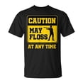 thumbnail image 1 of Sam Soft Caution Floss Dance Warning Gift Unisex T Shirt, 1 of 5
