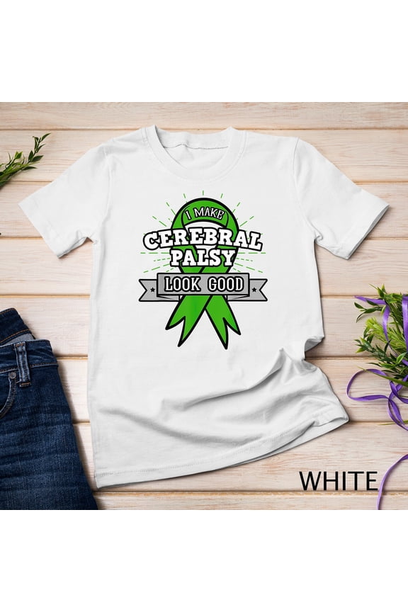 Cerebral Palsy Shirt Green Ribbon Cp Awareness Disease Gift Unisex T-Shirt
