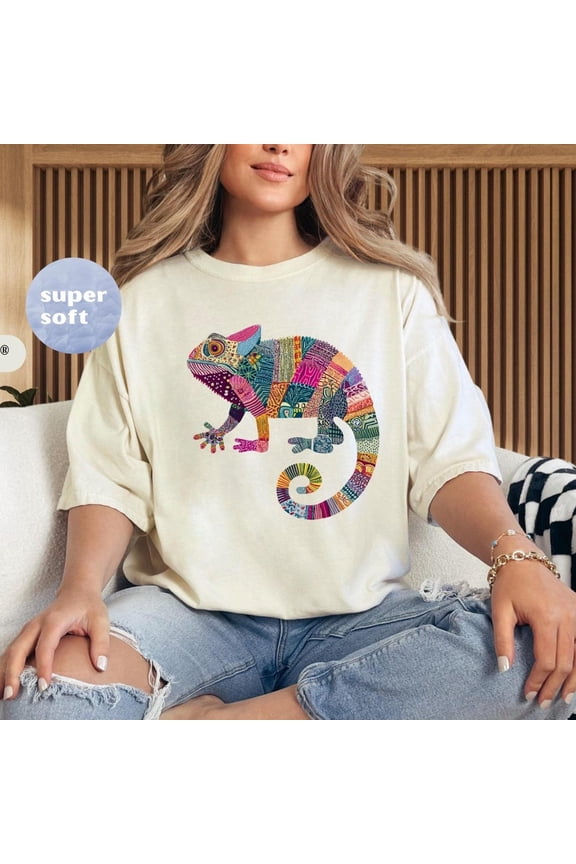 Chameleon Shirt, Cool Chameleons Tee, Retro Band T-Shirt, Post Punk Fashion, Unique Gift for Music Lovers