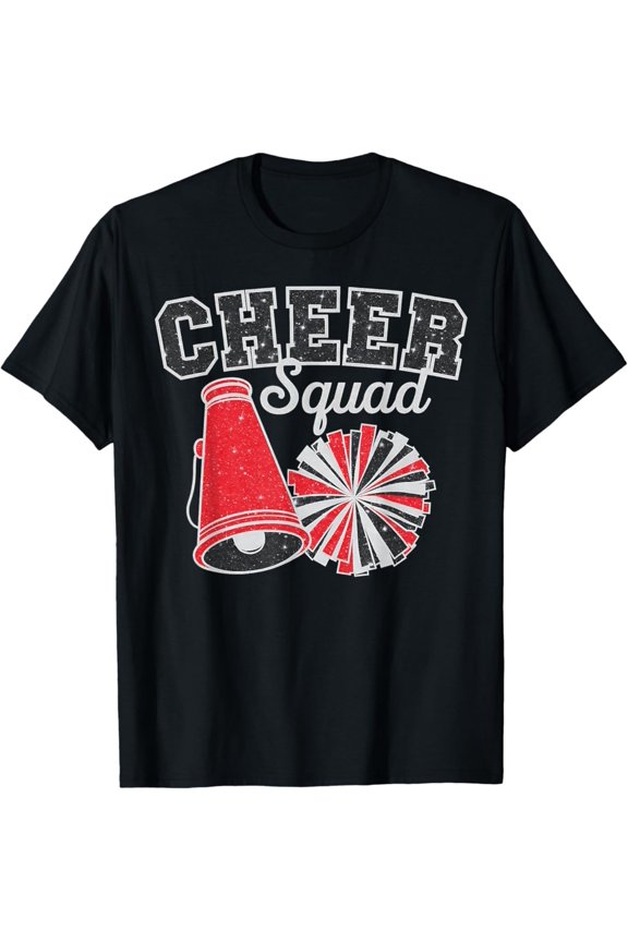 Cheer Squad Cheerleader Cheerleading Red Women Girl T-Shirt Full Size S-5Xl