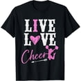 thumbnail image 1 of Sam Soft Cheerleader Cheerleading Girls Live Love Cheer Girls T-Shirt All Size S-5XL, 1 of 5