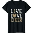 thumbnail image 1 of Sam Soft Cheerleading Girls Leopard Cheetah Print Love Cheer T-Shirt Full Size S-5Xl, 1 of 5
