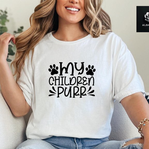 Sam Soft My Children Purr Shirt, Cat Mom Gift, Purr Mom Tee, Motherâs Day Shirt, Cat Mama Shirt, Purr Mom Apparel, Mother's Day Gift, Cat Lover ShirtFull Size S-5XL