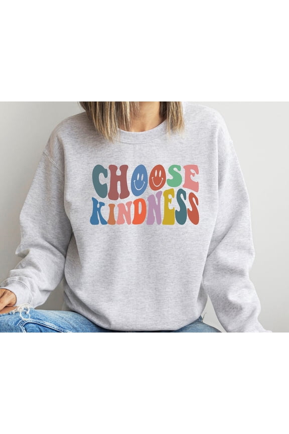 Choose Kindness Sweatshirt, Kindness Sweater, Be Kind Hoodie, Choose Kindness, Happy Face, Trendy Shirt, Aesthetic Sweater, Positive Hoodie