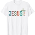 thumbnail image 1 of Sam Soft Christ is King Christian Cross Retro God Loves You Religious T-Shirt, 1 of 4