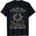thumbnail image 1 of Sam Soft Christian Lovers I'm Not That Perfect Christian I Need Christ T-Shirt, 1 of 5