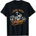 thumbnail image 1 of Sam Soft Christian Motorcycle Biker I Ride With Christ Faith T-Shirt, 1 of 5