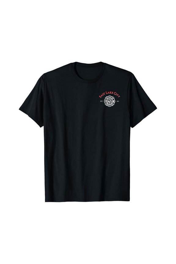 City of Salt Lake City Fire Rescue Utah Firefighter T-Shirt Full Size S-5XL
