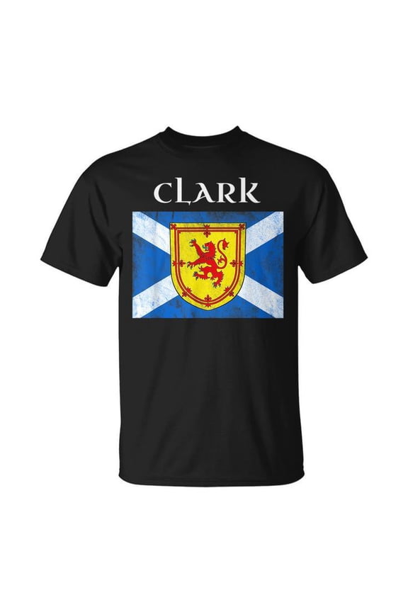 Clark Scottish Clan Name Gift Scotland Flag Festival Unisex T Shirt