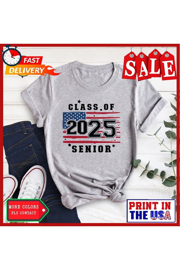 Class Of 2025 Usa Flag Shirt, Graduation Gift Shirt, Senior 2025 T-Shirt, 2025 G