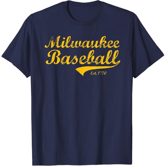 Sam Soft Classic Milwaukee Wisconsin Baseball Fan Retro Vintage T-Shirt Full Size S-5Xl
