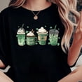 thumbnail image 1 of Sam Soft Coffee St Patricks Day Shirt, Womens Cute St Patty's Day Shirt, Lucky Latte Green Shirt, Irish Shamrock Clover shirt, Women St Patrick's Tee, 1 of 5